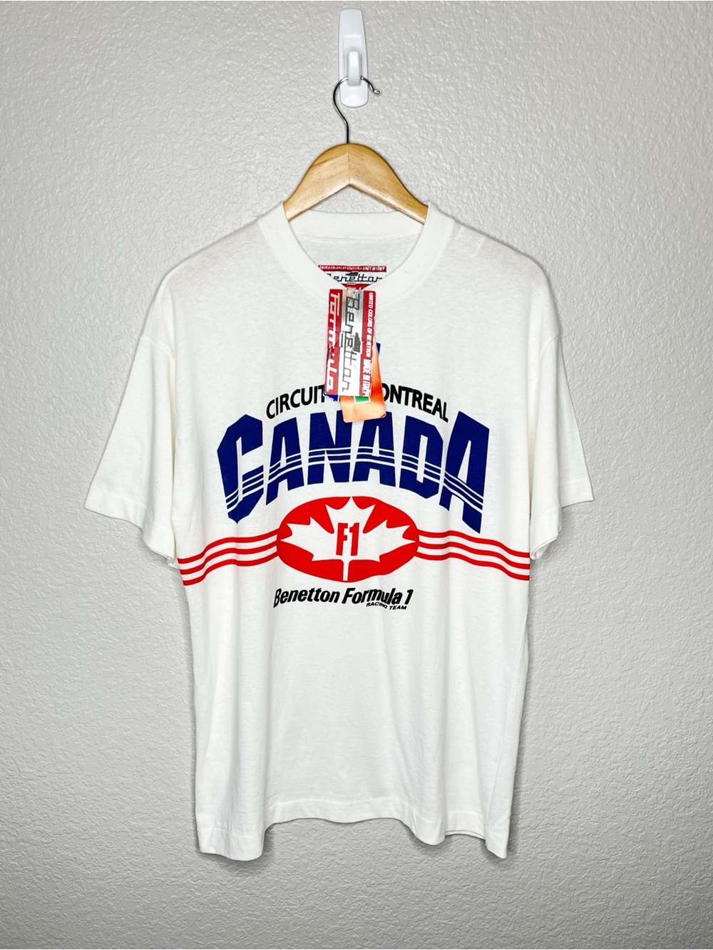NWT Vintage Deadstock Benetton Formula 1 Canada Montreal Graphic Tee Italy M